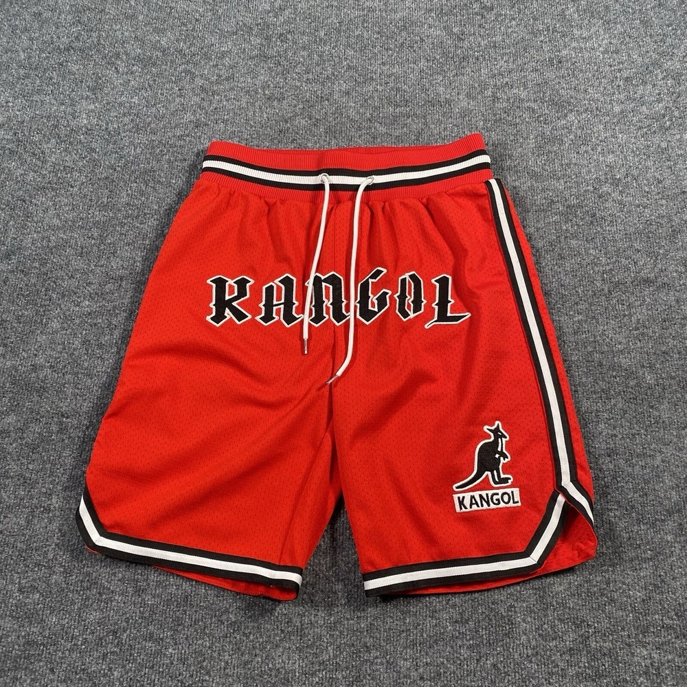 Kangol Mens Size Medium Drawstring Waist Basketball Shorts Embroidered K92124S